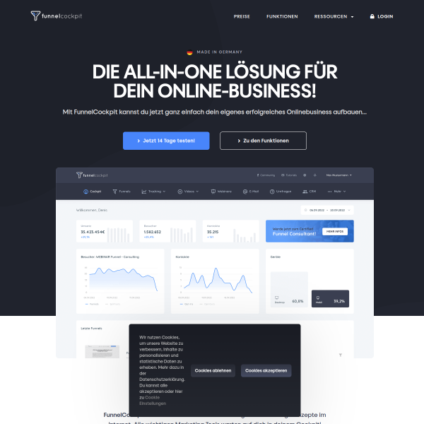 The new all-in-one software for your online business!