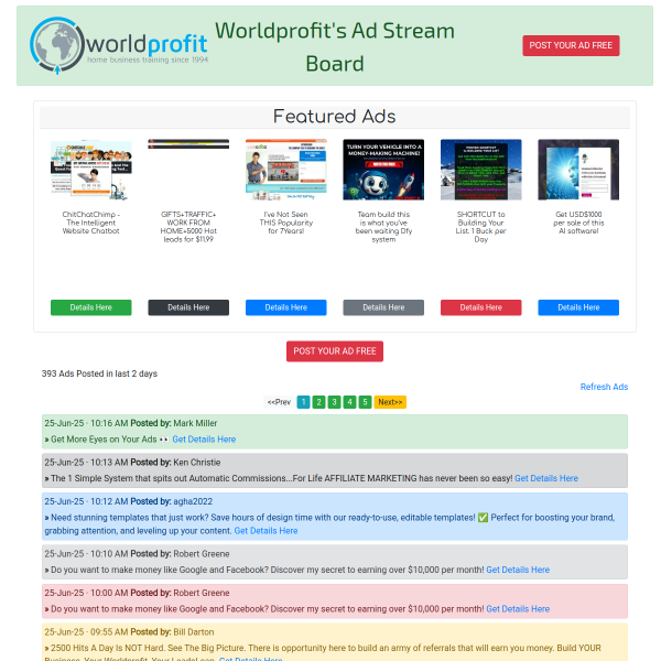 World's Largest [F_R_E_E] Ad Stream Board - Over 10,000 Ad Views EVERY Day