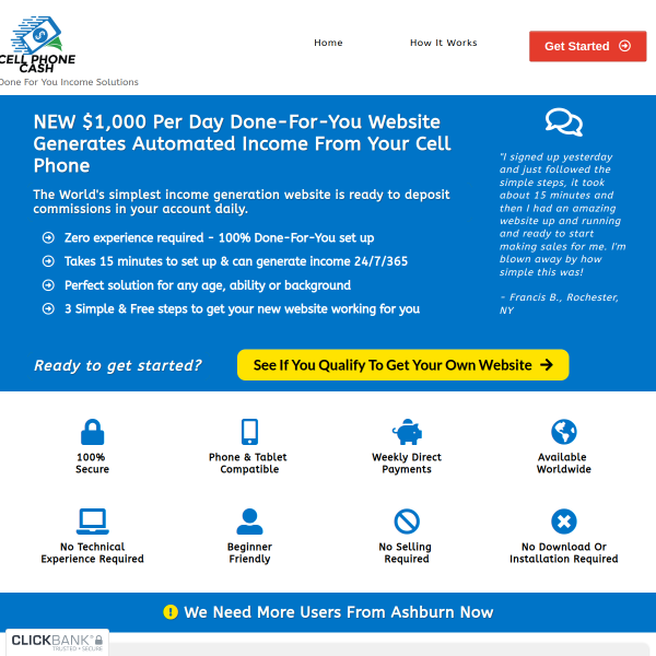 NEW $1,000 Per Day Done-For-You Website