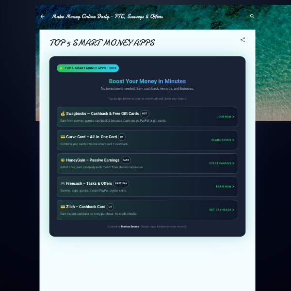 TOP 5 SMART MONEY APPS