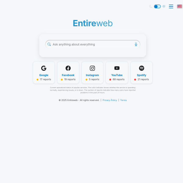 Try Entireweb Search Engine Experience fast search results and a clean,