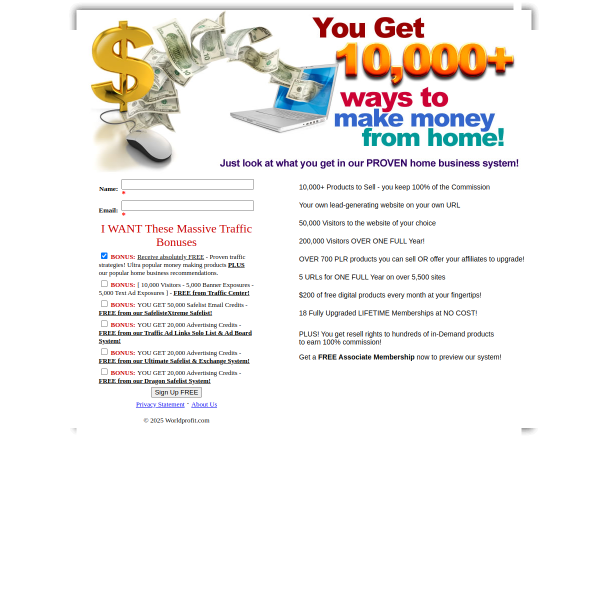 Get 10,000+ Proven Ways To Make Money From Home!