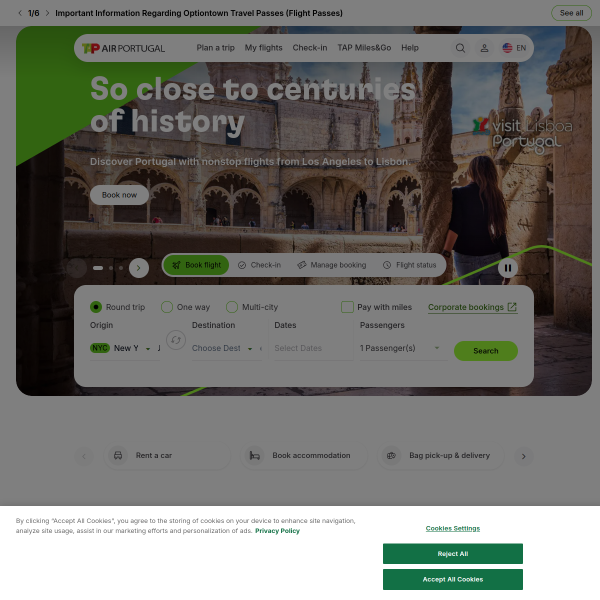 AIR PORTUGAL FIND THE BEST FLIGHT DEALS WITH TAP  WORLDVIDE!