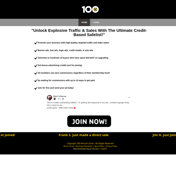 Here is a promo code you can use for free advertising