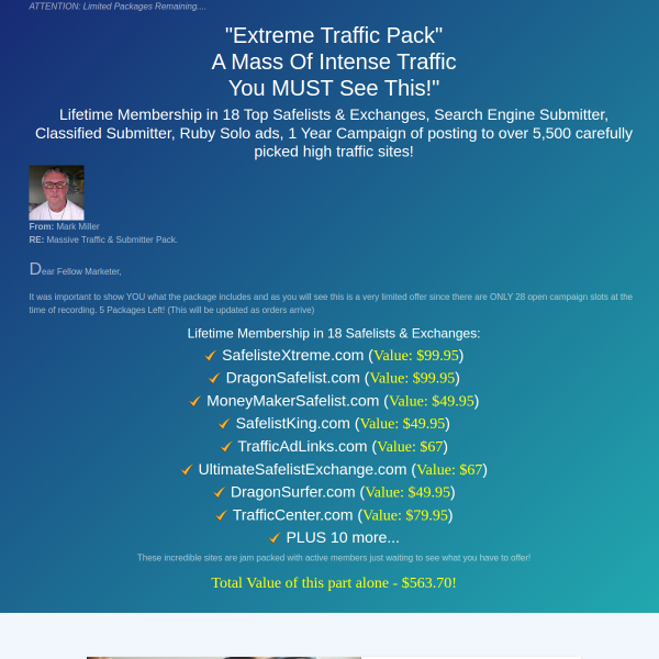 Get a Mass of INTENSE Traffic for Whatever You Are Selling!