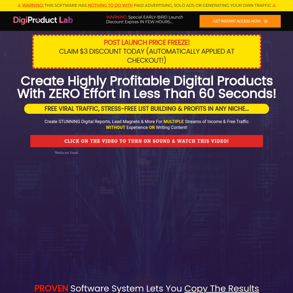 In 60 seconds, have your own product! No Work Needed