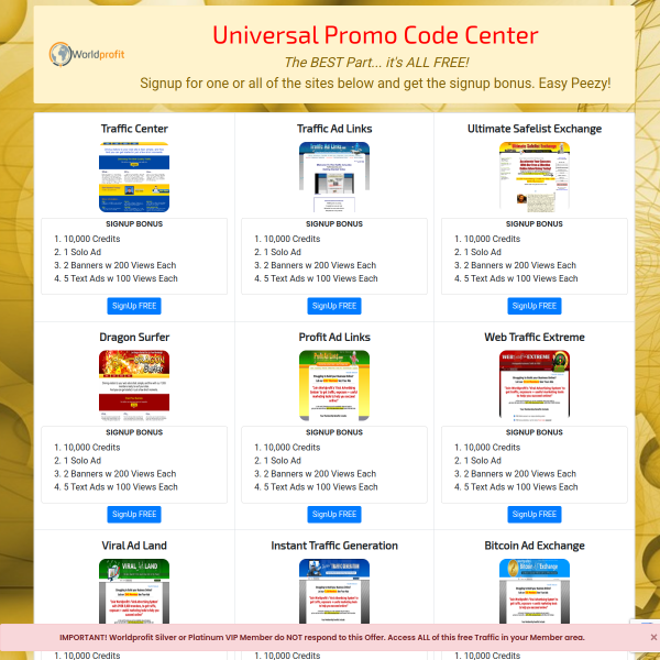 Unlock the Secret to Massive Traffic for FREE! Get Access to 18 Amazing Sites - No Cost!