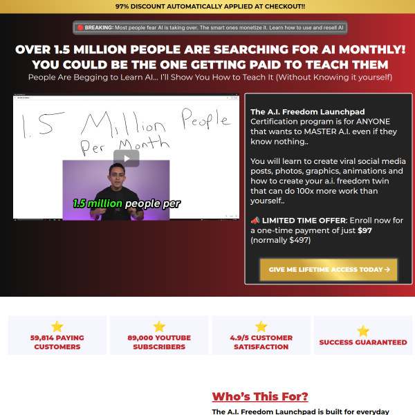 FREE VIDEO: For those who want Money, time Location Freedom But Doesn’t Know Where To Begin