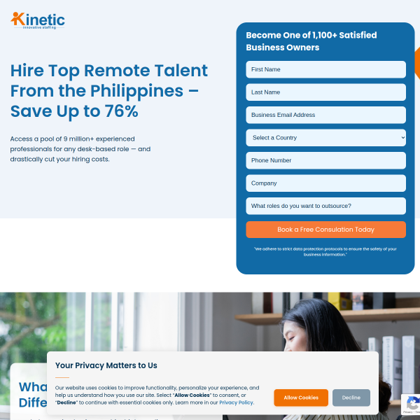 What Makes Kinetic Different? Administrative support   Bookkeeping, finance, and data entry   Custom