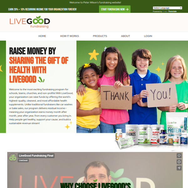 RAISE MONEY BY SHARING THE GIFT OF HEALTH WITH LIVEGOOD