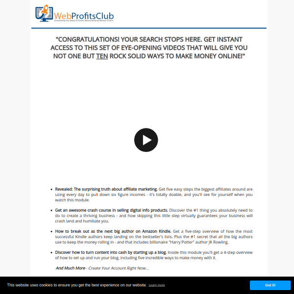 Web Profits Club: FREE Lifetime Silver MEMBERSHIP