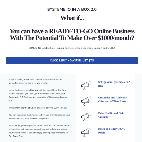 What if you could have a system that sells all your offers...