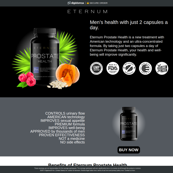 Men’s health with just 2 capsules a day.