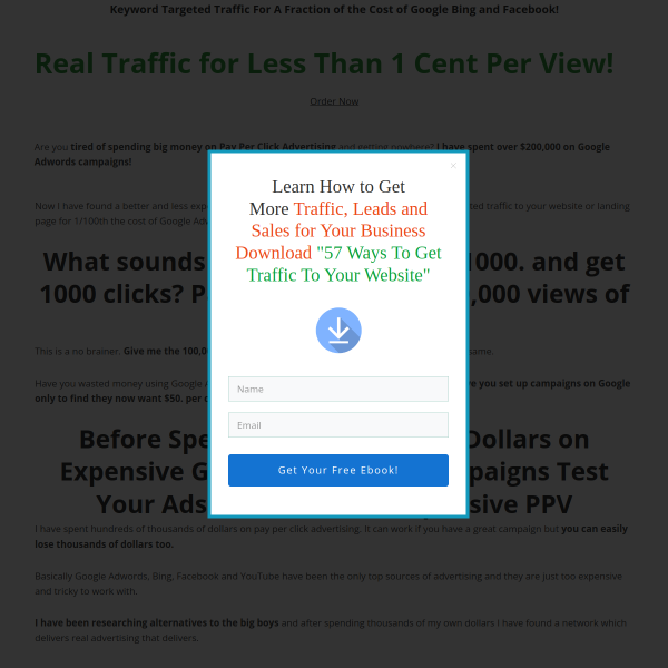 Get 10,000 USA Visitors Less  at than 1 cent each !