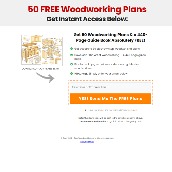 50 FREE Woodworking Plans