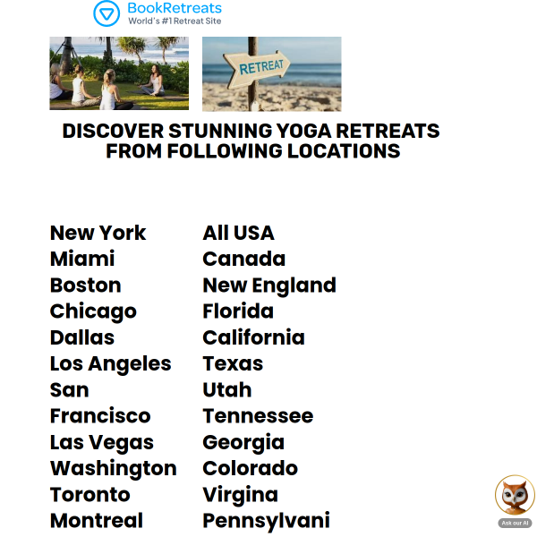 Stunning Yoga Health Retreats Near You