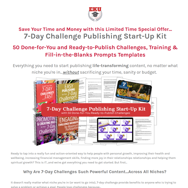 7-Day Challenge Publishing Start-Up Kit