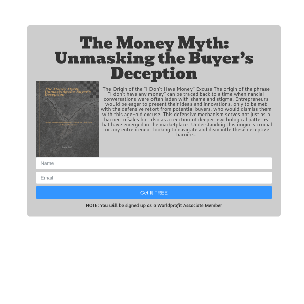 The Money Myth: Unmasking the Buyer’s Deception