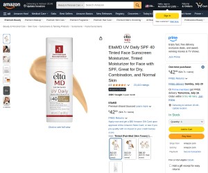 EltaMD UV Daily SPF 40 Tinted Face Sunscreen Moisturizer