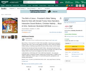 The Birth of Jesus - President’s Bible Talking Book for Kids