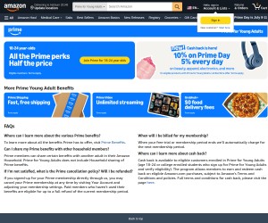 Amazon Prime for Young Adults Ages 18-24