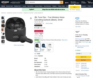 JBL Tune Flex - True Wireless Noise