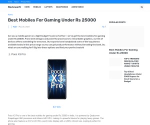 Best Mobiles For Gaming Under Rs 25000