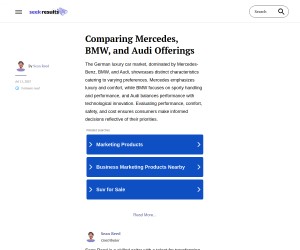 Comparing Mercedes, BMW, and Audi Offerings