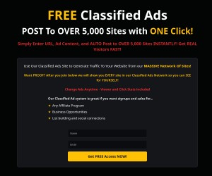 Post to 5,000+ Classified Ad Sites ONE Click - No Cost To Post EVER!