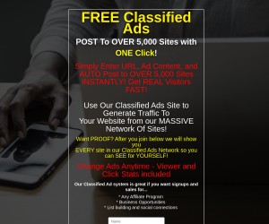 Post to 5,000+ Classified Ad Sites ONE Click - New Multi-Classified Ad Sites -No Cost To Post Ever!
