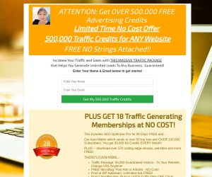 CRAZY CREDIT GIVEAWAY - 500,000 Traffic Credits for Traffic To ANY Website