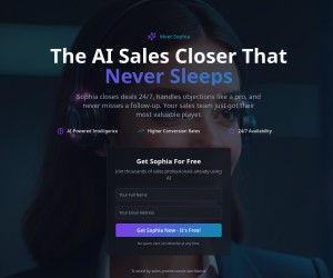 🤖 Meet Sophia — The AI That Works 24/7 to Close Sales for You!