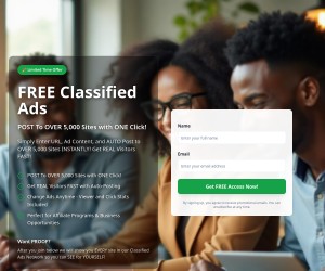 📣 Post Unlimited Free Classified Ads — Get Real Visitors to Your Website!