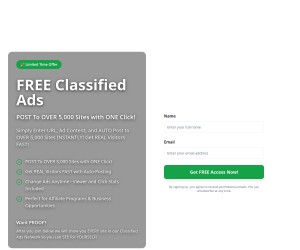 Post Unlimited Free Classified Ads, Get Real Visitors to Your Website!