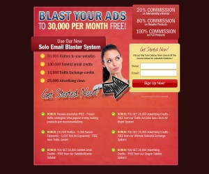 JUST RELEASED - Solo eMailBlaster. Blast Your Ad To 30,000 Per Month At NO Cost