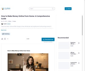 How to Make Money Online from Home: A Comprehensive Guide