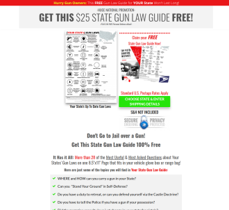 Top 28 State Gun Laws Free + Ship, High Cr, 50% Or $10cpa                      