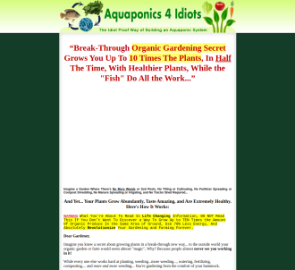Aquaponics 4 Idiots ~ 7.14% Conversions: Proof In Affiliate Area               
