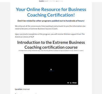 Business Coaching Certification Program                                        