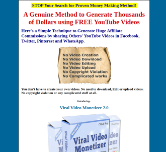 Viral Video Monetizer Affiliate Marketing System                               