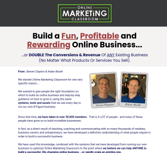 Online Marketing Classroom - Up To $748/sale!                                  