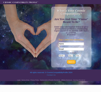 Personalized Cosmic Compatibility Profile - 75% Commissions                    