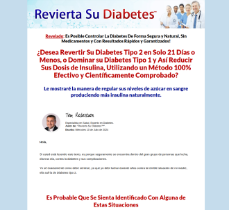 Revierta Su Diabetes Tipo 2 Y Pre-diabetes, Controle Diabetes Tipo 1!          