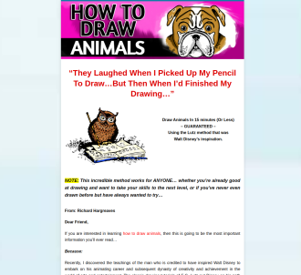 How To Draw Animals Using The Lutz Method - Draw Disney-like Cartoons          