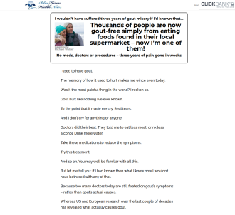 Gout Solution - Blue Heron Health News                                         