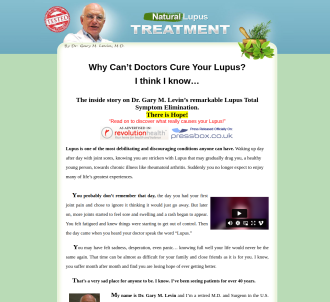 New! Proven Lupus Treatment By Dr Gary Levin M.d                               