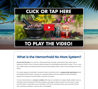 Hemorrhoid No More (tm) ~ Top Converting Hemorrhoids Offer On Cb!              
