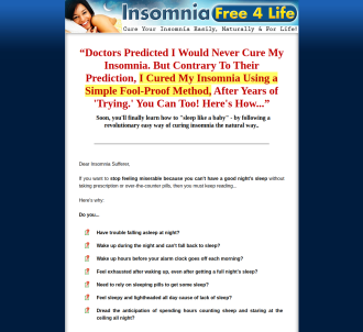 Insomnia Free 4 Life ~ 7.45% Conversions                                       