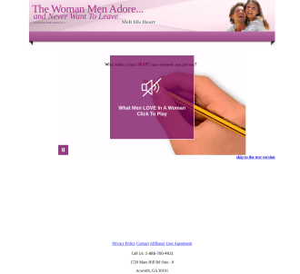 100% Commissions Available: The Woman Men Adore                                