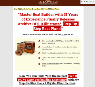 New! Myboatplans 518 Boat Plans - Updated For Higher Comms!                    